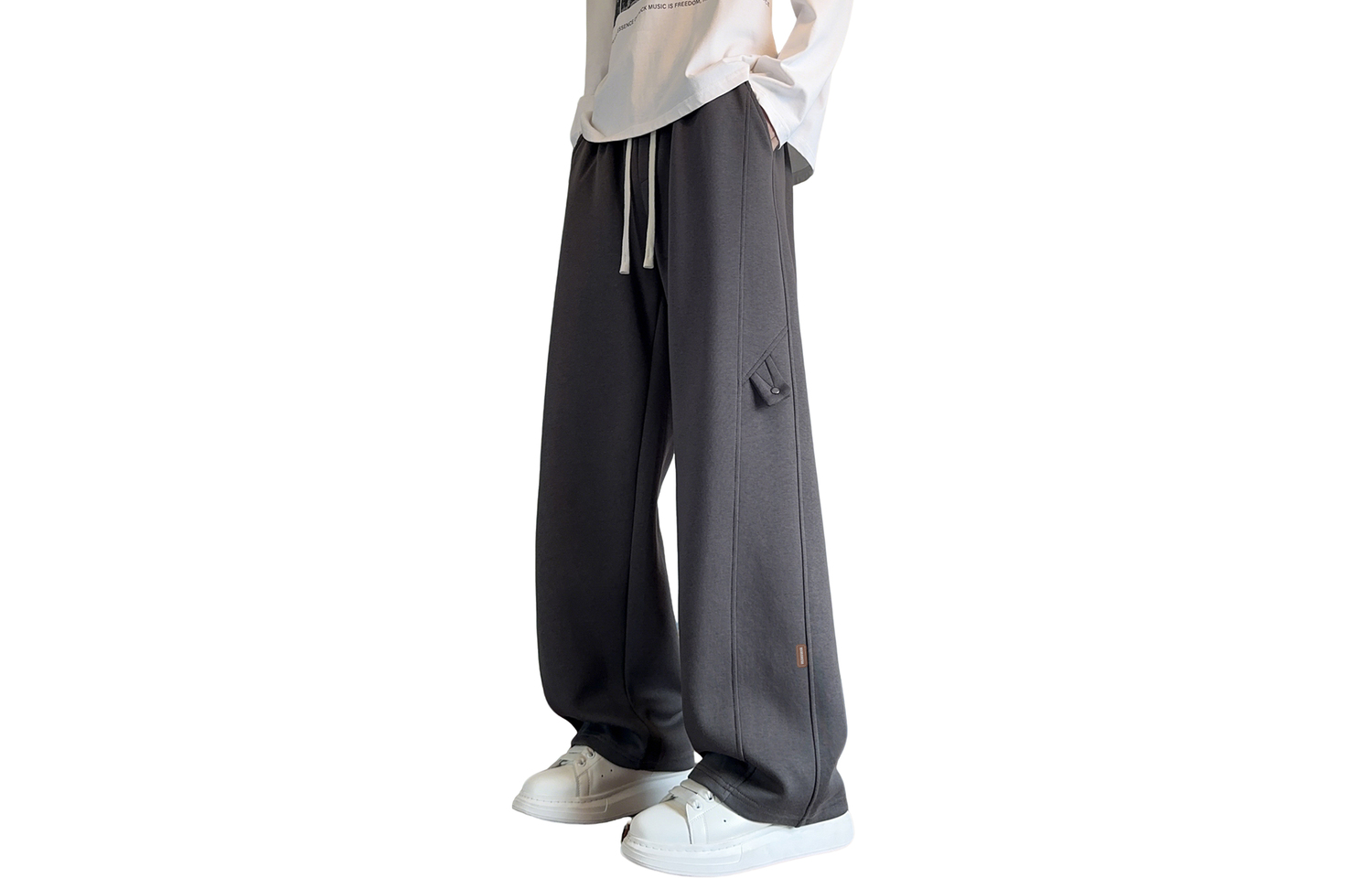 

Повседневные брюки Unisex Moderate Straight Fit WARRIOR, темно-серый[free diy badge]