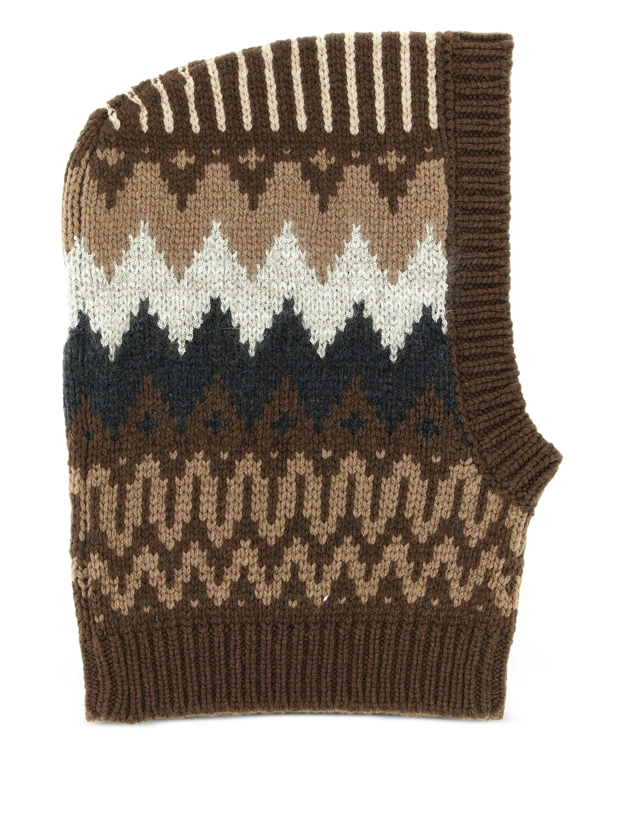 

Балаклава inlays с пайетками Brunello Cucinelli, коричневый