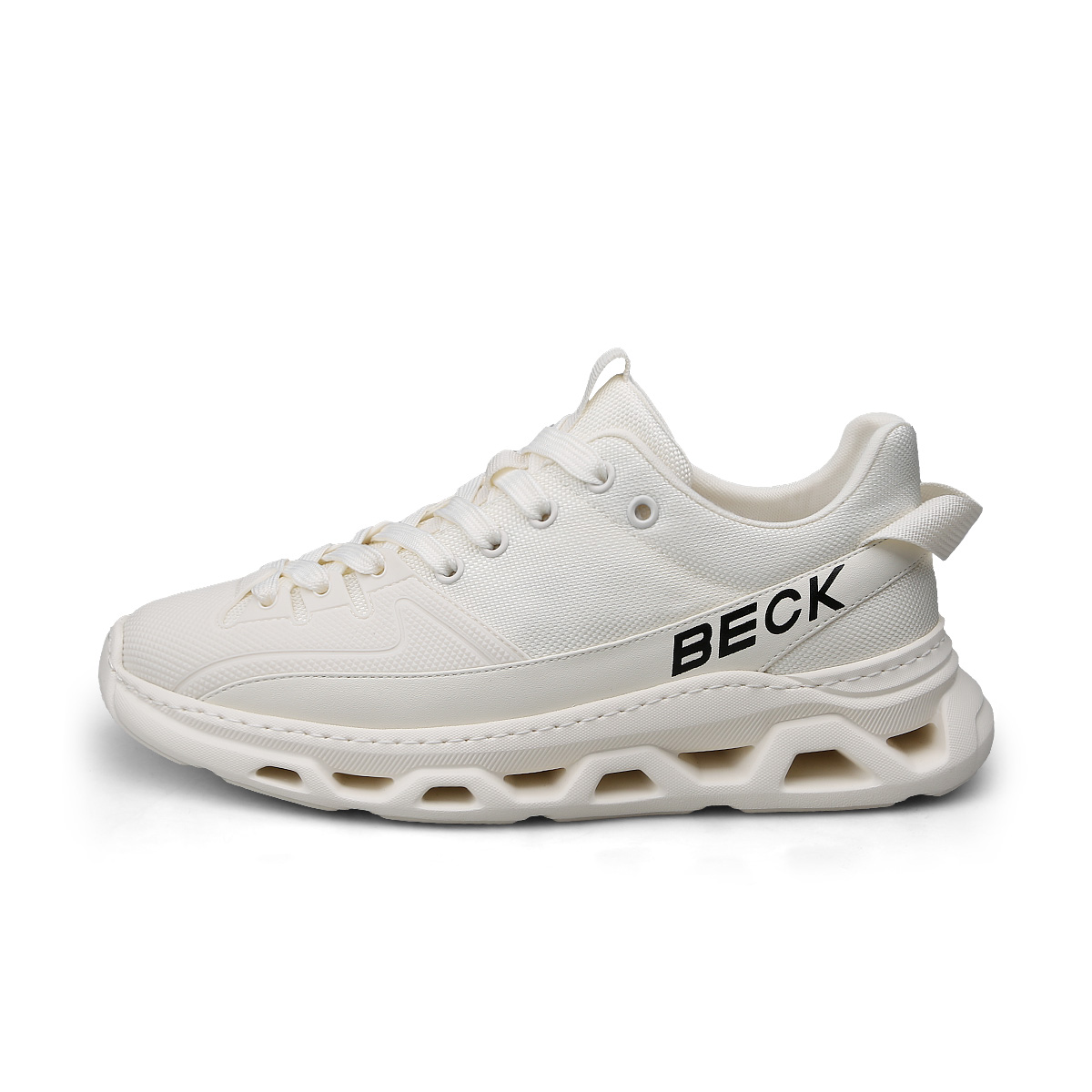 

BECK Мужские повседневные кроссовки низкие черно-белые белые, цвет White
