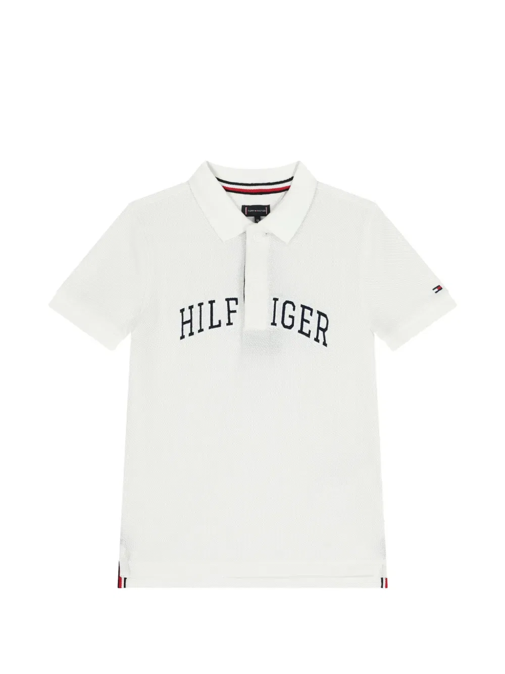 Текстурированная рубашка поло Tommy Hilfiger Junior, белый