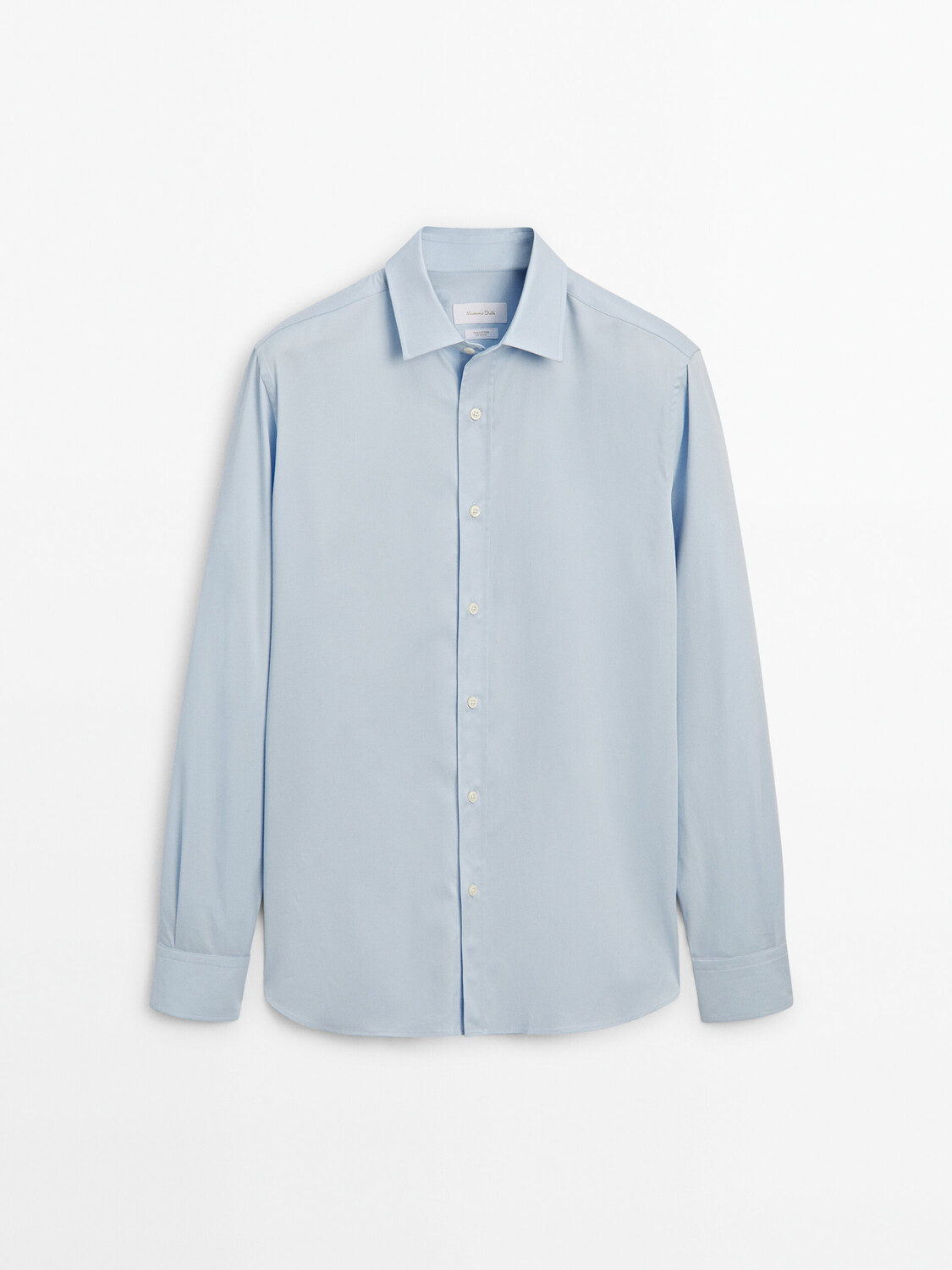 

ДУбль Рубашка стандартного кроя из 100% хлопка Massimo Dutti, голубой