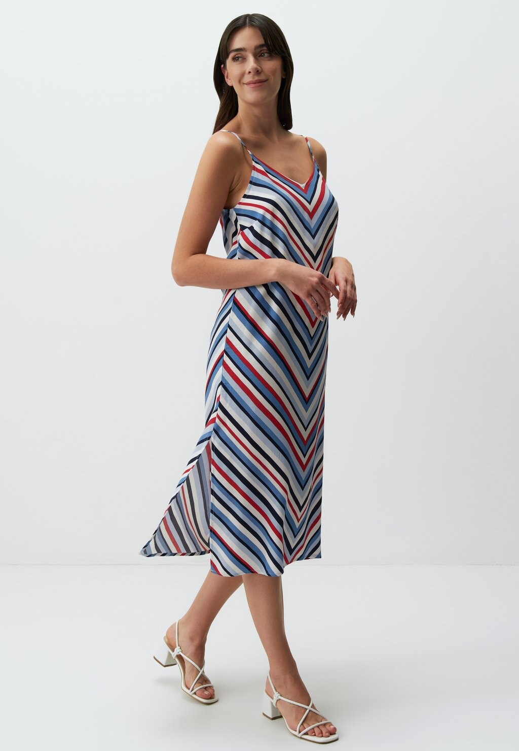 

Дневное платье MIDI WITH V-NECK STRAPS Jimmy Key, синий