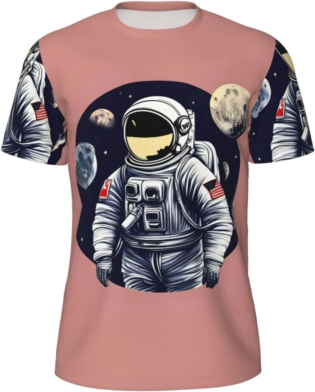 

Футболка мужская летняя с принтом Astronaut On The Moon 1, легкая, дышащая SDFHU