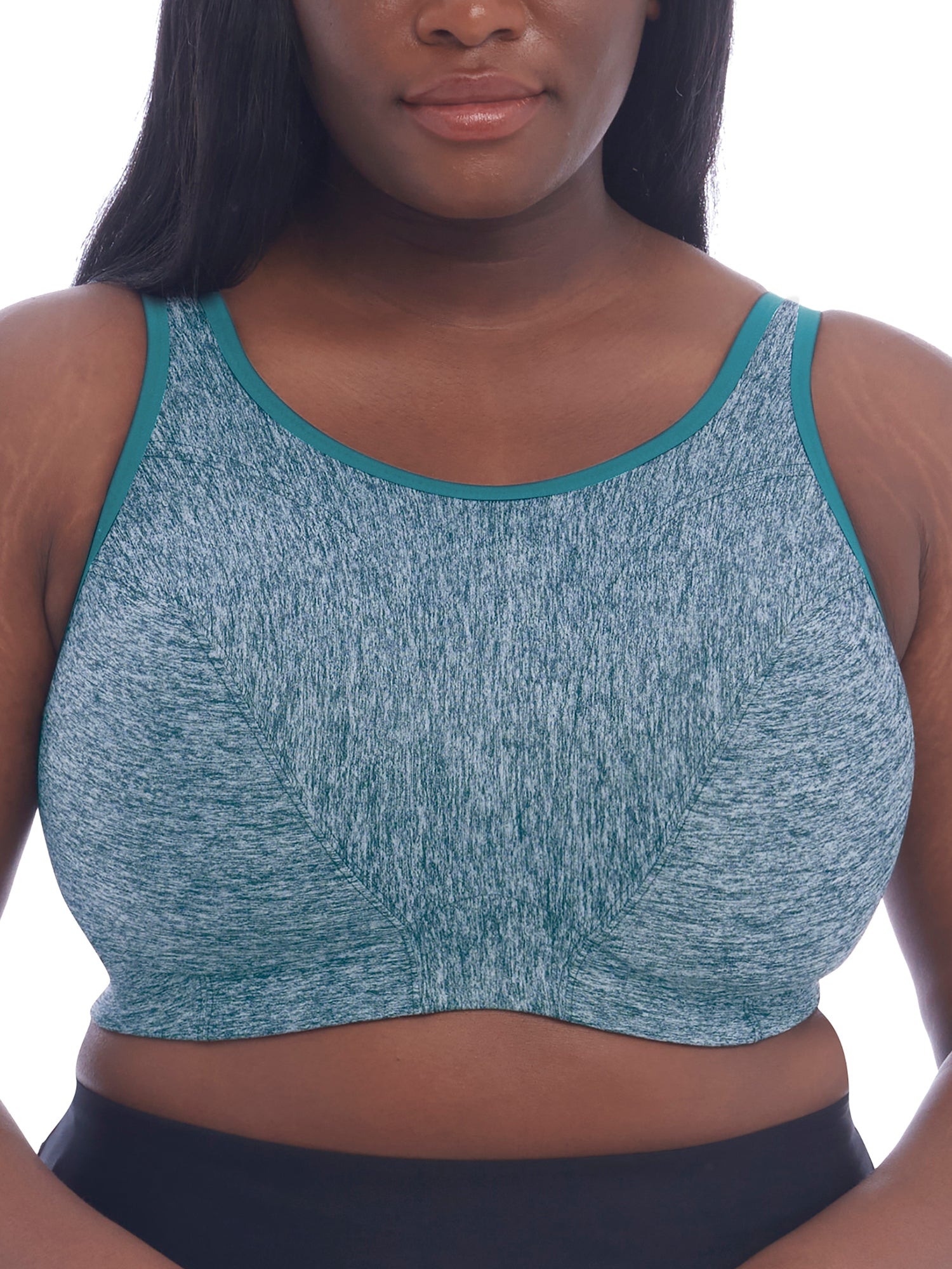 

Женский спортивный бюстгальтер Goddess Mid-Impact без косточек, цвет teal heather