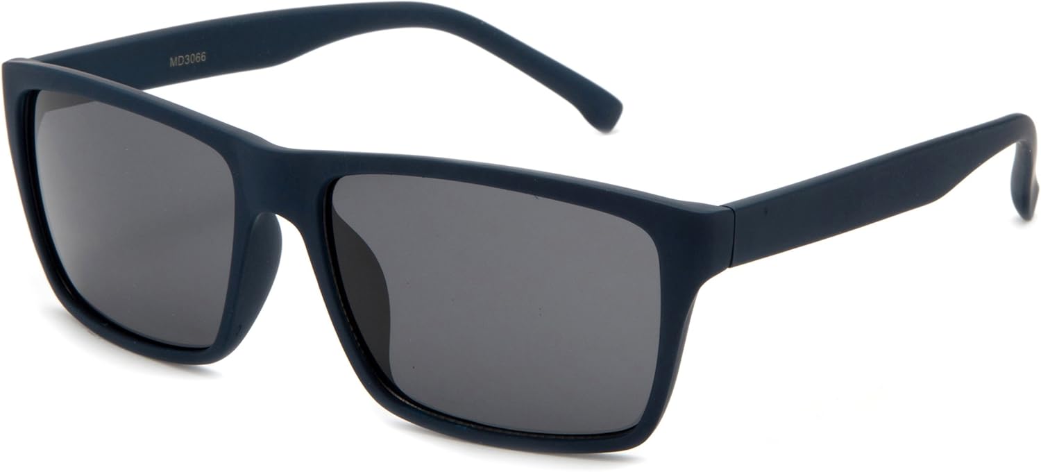 

Newbee Fashion - "Wezer" Модные квадратные солнцезащитные очки с заушниками и защитой от УФ-излучения 400 для мужчин, спортивные очки Newbee Fashion Sunglasses, Matte Black