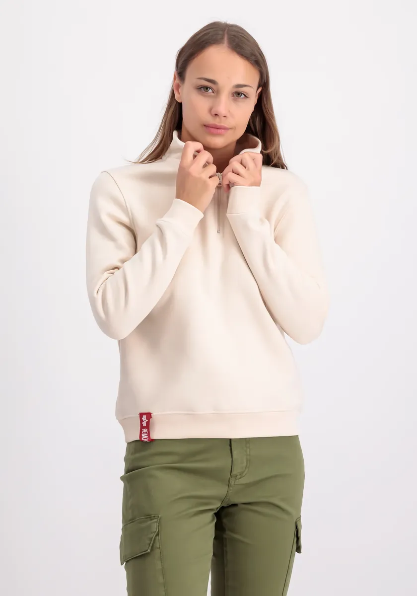 

Свитер Alpha Industries " Alpha Industries Женщины - Толстовки Свитер с половиной молнии SL Wmn", цвет Jet Stream White