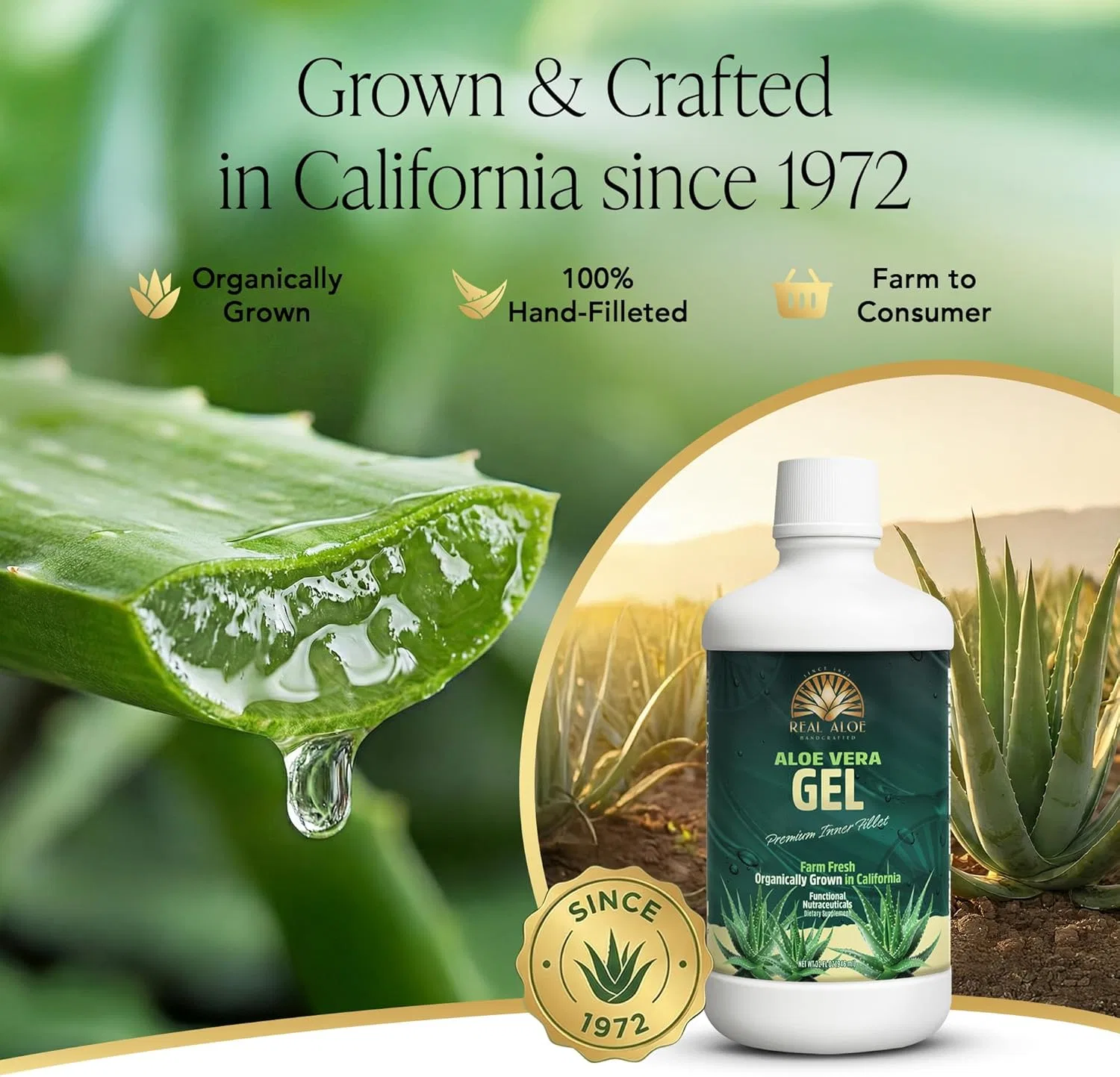 Гель Алоэ Вера Real Aloe, 32 унции — фото 2