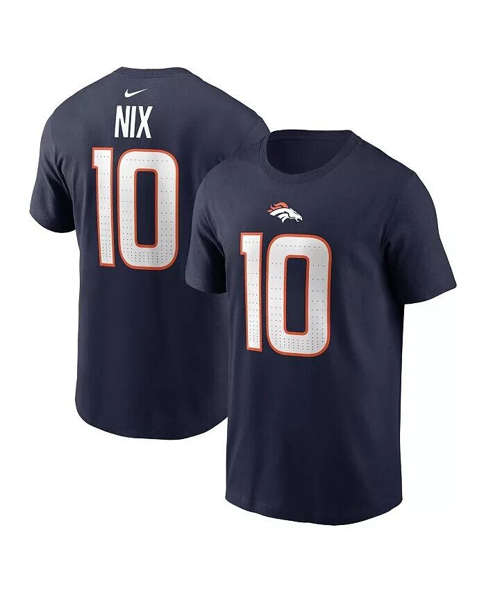 

Мужская футболка Bo Nix Navy Denver Broncos 2024 NFL Draft Player Name Number Nike