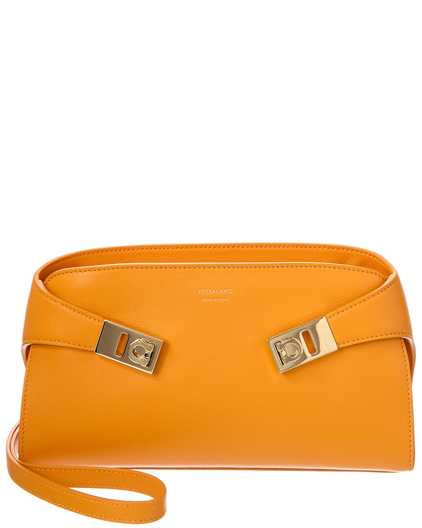 

Ferragamo Hug кожаная сумка через плечо Salvatore Ferragamo, оранжевый
