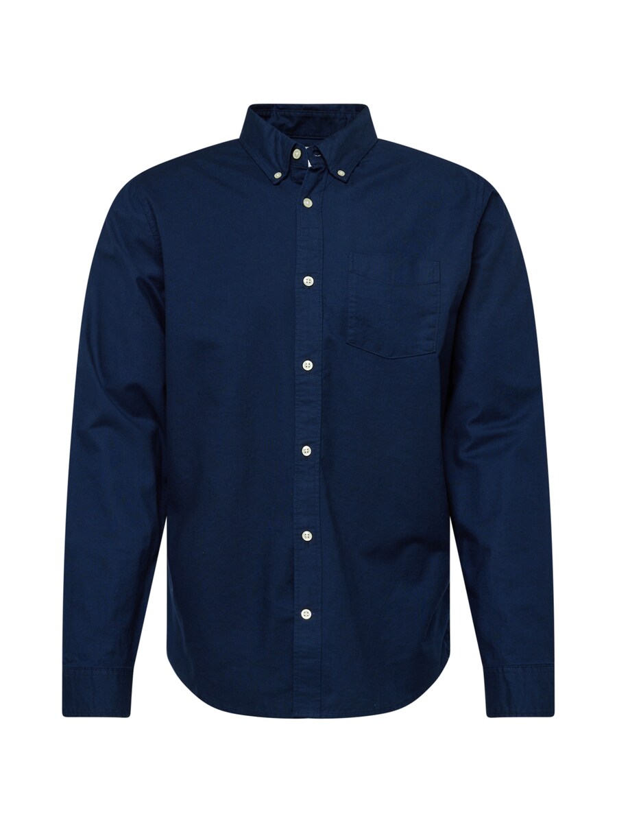 

Рубашка на пуговицах классического кроя GAP, темно-синий
