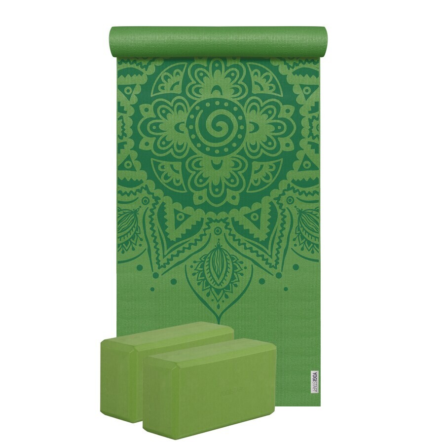 

Коврик для фитнеса YOGISTAR.COM Mat Spiral Mandala, зеленый