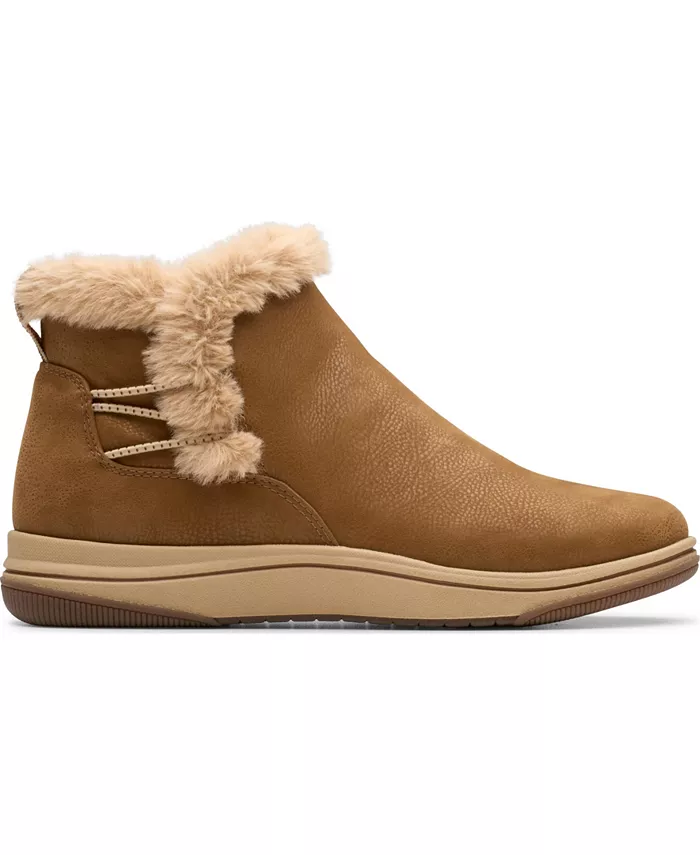 Женские ботильоны Breeze из искусственного меха Clarks, коричневый — фото 2