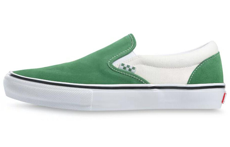 

Кроссовки Vans Slip-on Turn Fur Splicing Low Top Casual Canvas Skate Shoes Unisex Retro Green
