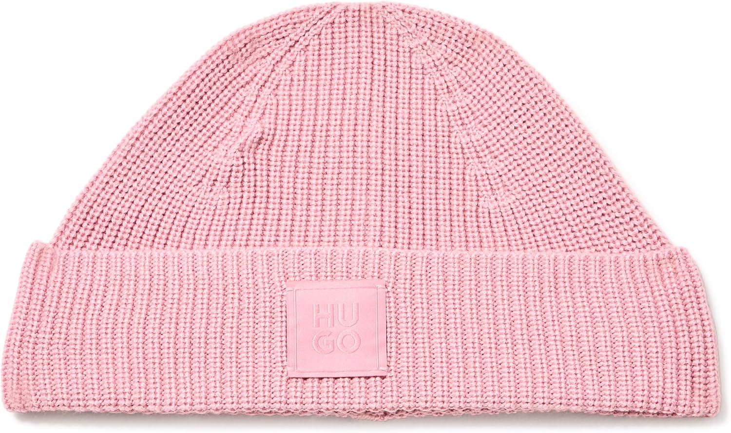 

Женская шерстяная шапка-бини HUGO в рубчик, Lilas Pink