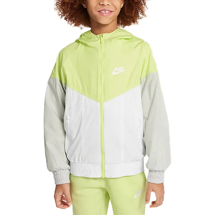 

Куртка Sportswear Windrunner Stain Repel Lemon Yellow/White/Photon Nike, светло- желтый/белый/серый