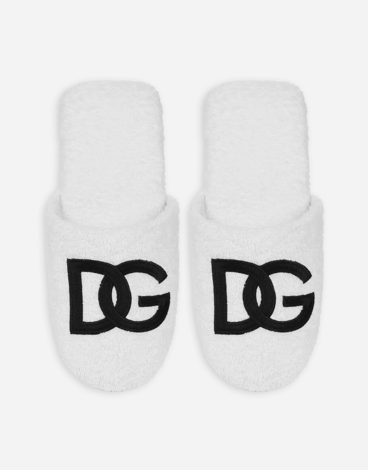 Вышитые тапочки из махрового хлопка Dolce & Gabbana, мультиколор — фото 4
