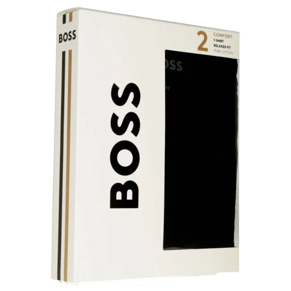 Комплект из 2 футболок удобного кроя по 2 шт. Boss, черный — фото 4