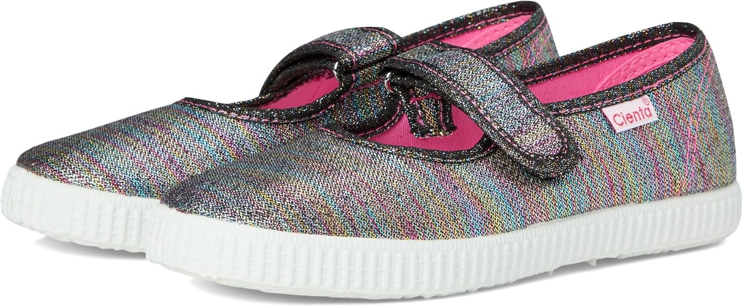 

Туфли для малышей с застежкой на липучке, тканевая подкладка, резиновая подошва Cienta, Rainbow Metallic