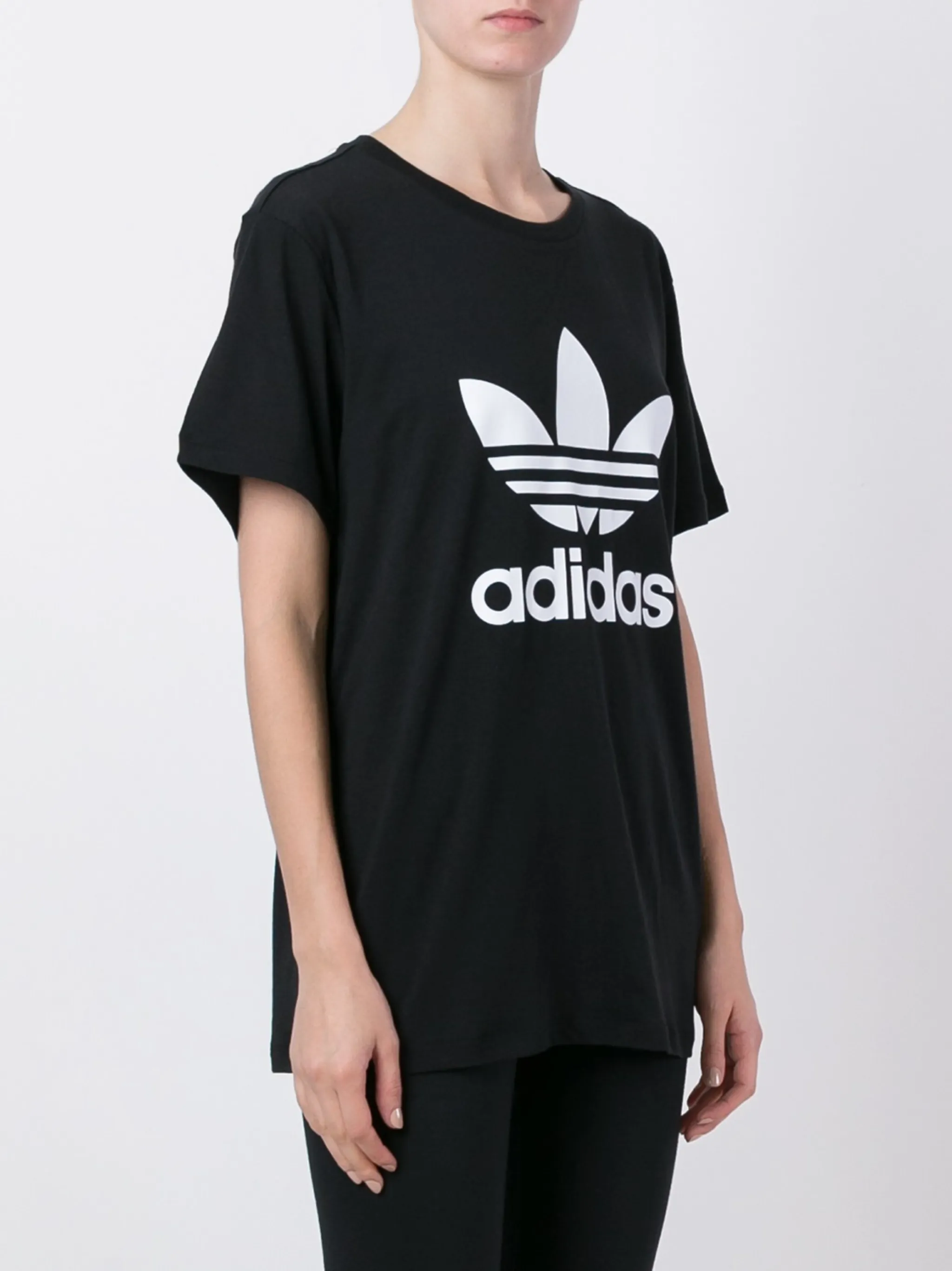 Футболка Trefoil Adidas, черный — фото 3