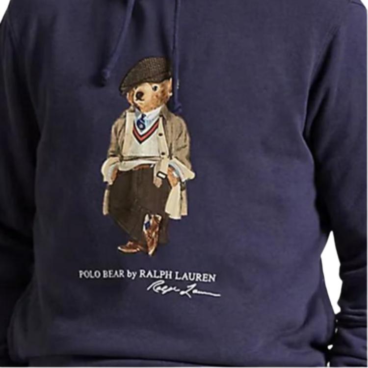 Худи с вышивкой и шнурком Polo Ralph Lauren, темно синий — фото 3