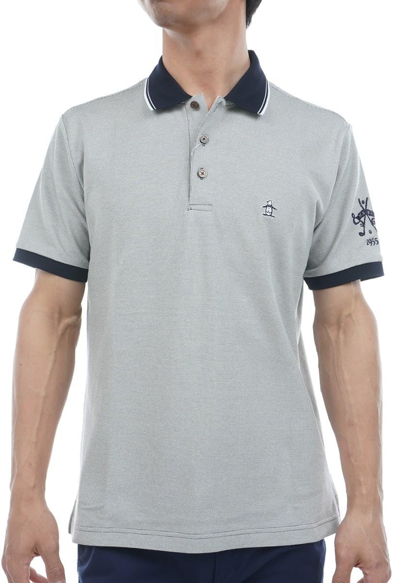 

Мужская рубашка с коротким рукавом и воротником Le Coq Sportif (MG5SHS82M) из ткани пике в горошек, влагоотводящая, простой дизайн, вышитая эмблема, для игры в гольф, темно-синий