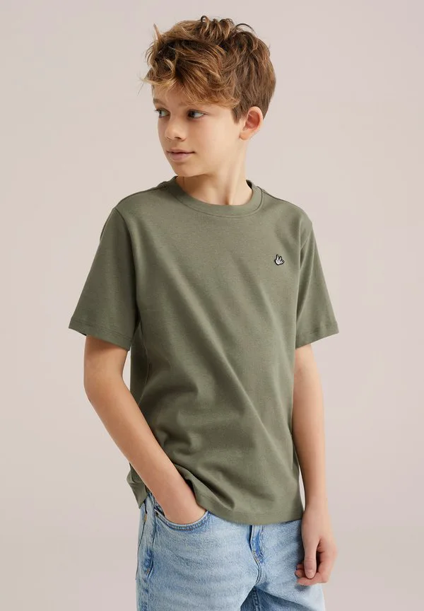 Ультрамягкая базовая футболка We Fashion, Army Green — фото 2