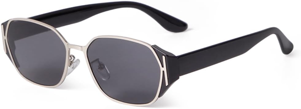 

Солнцезащитные очки с защитой UV400 | Овальные зеленые линзы, увеличенная оправа с заклепками | Для женщин и мужчин, для занятий спортом на открытом воздухе и вождения DSVIGF, 02