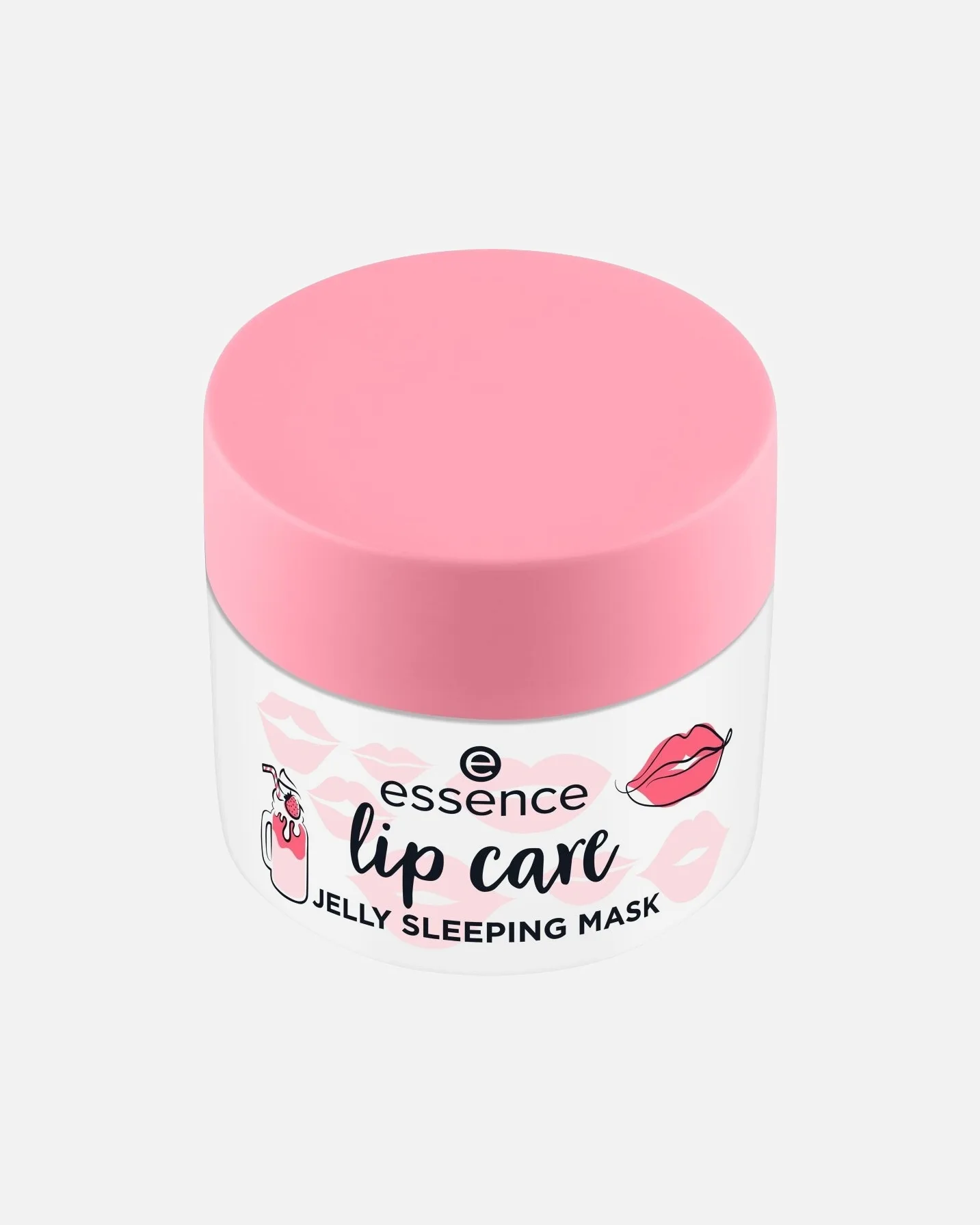 Lippenmaske - гелевая ночная маска для губ со вкусом клубничного молочного коктейля. Essence, 8 гр