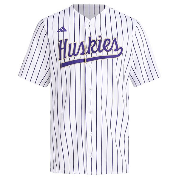 Мужская белая бейсбольная футболка washington huskies Adidas — фото 3