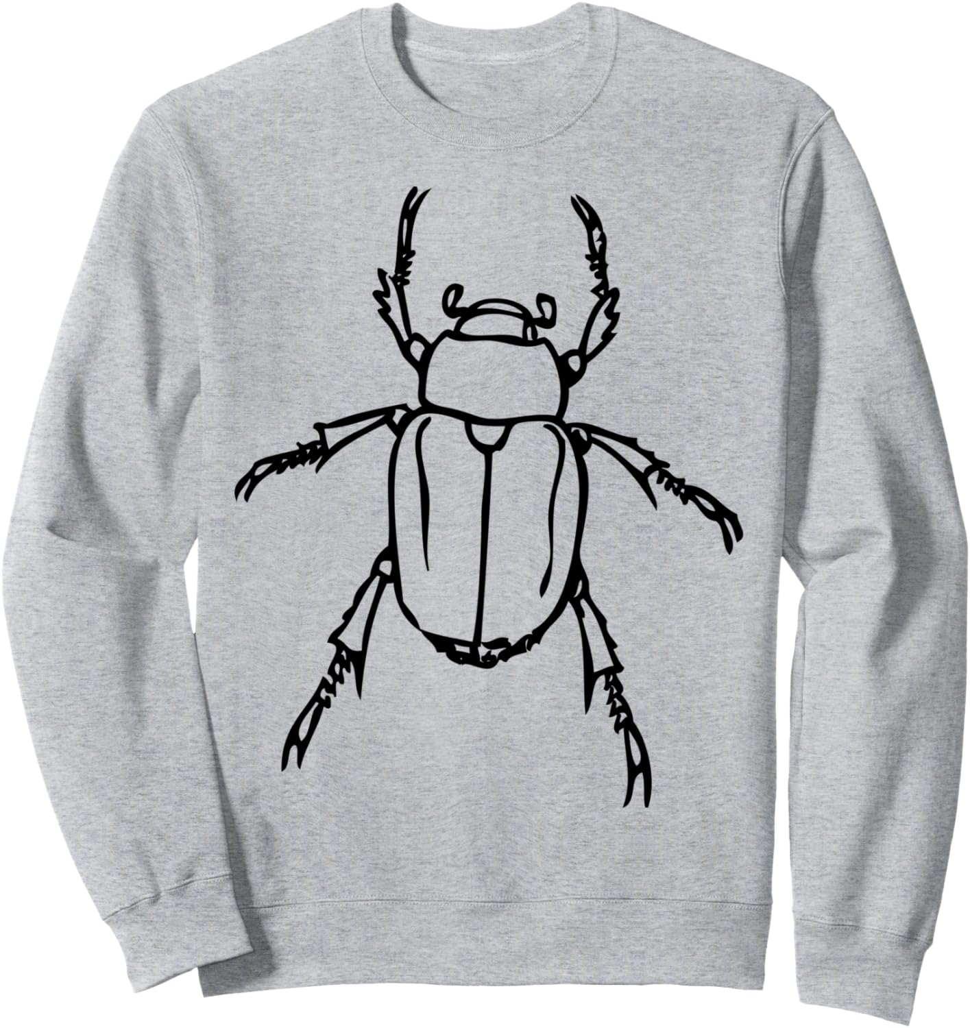 

Толстовка с изображением садового жука, серая (серый меланж), размер S Fashion Tees