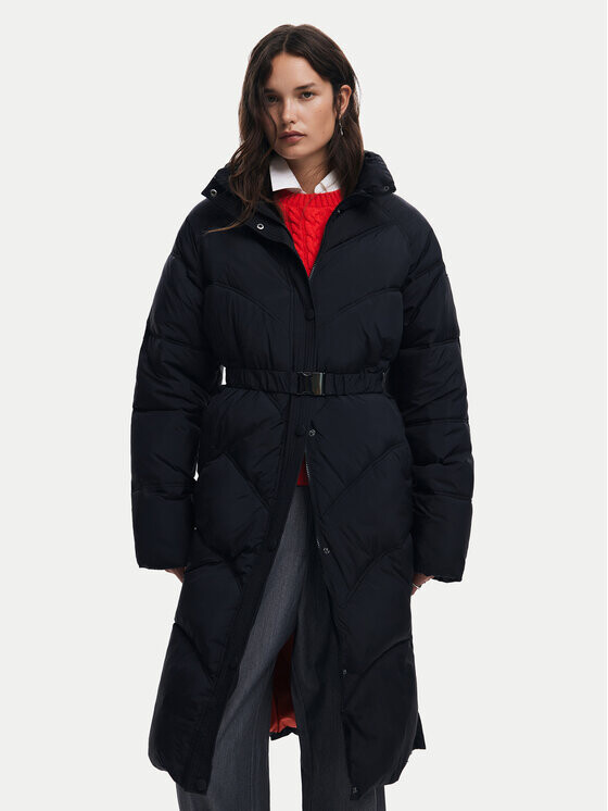 

Пуховик свободного кроя Desigual, черный