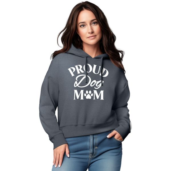 

Женская укороченная толстовка с принтом гордой мамы-собаки Licensed Character, синий