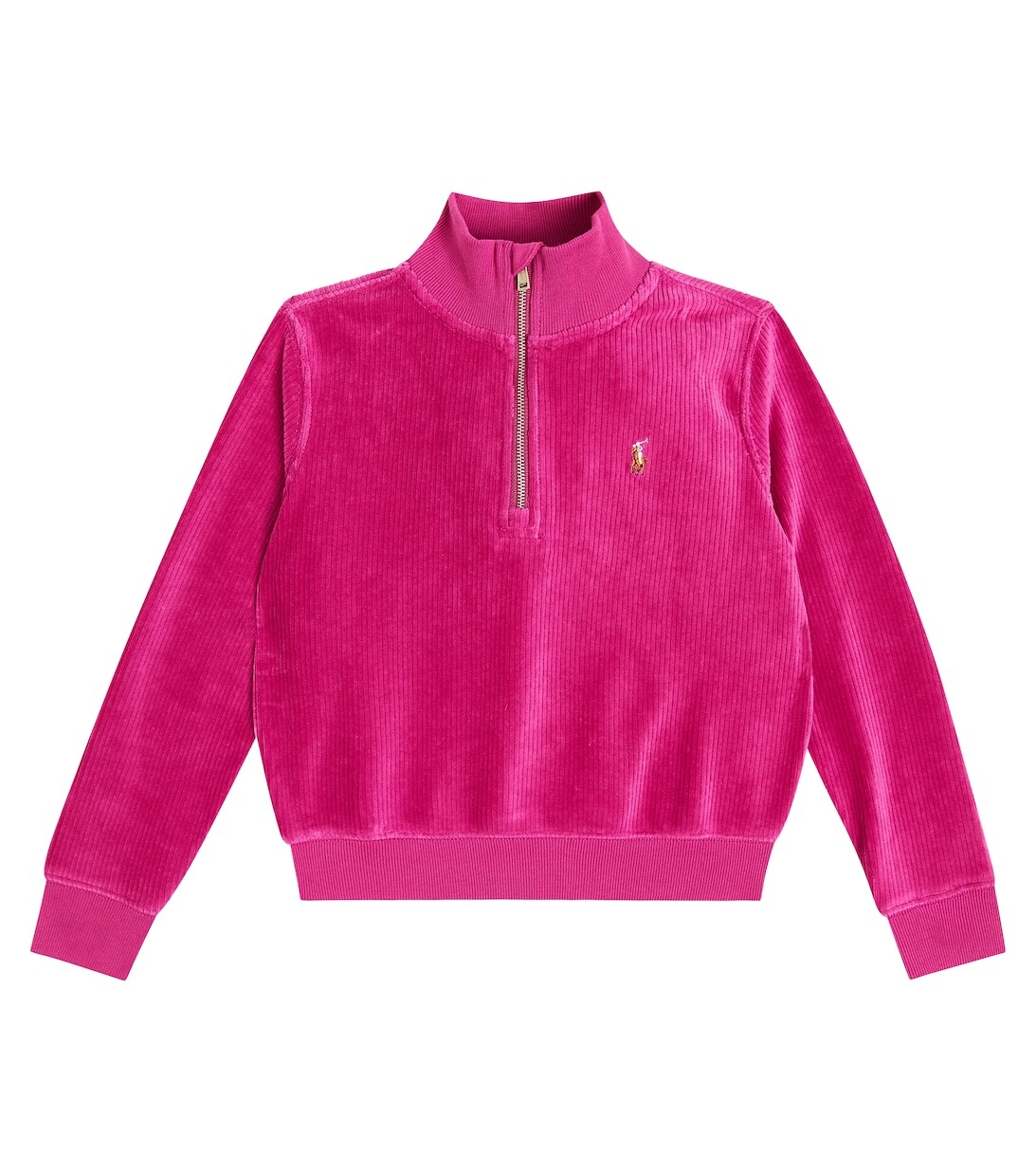 

Толстовка в рубчик из смесового хлопка Polo Ralph Lauren, розовый