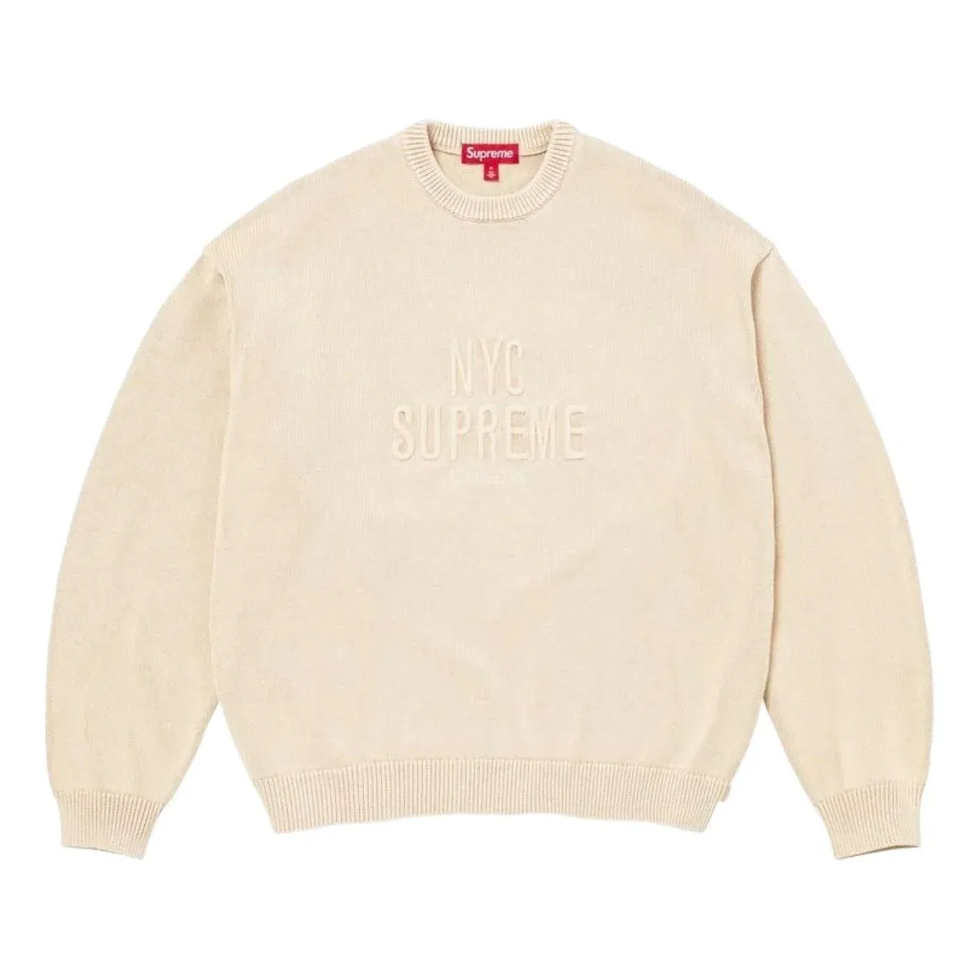Свитер Supreme SS26 Overdyed Raised Sweater 'Stone' SUP-SS26-217-STN, бежевый
