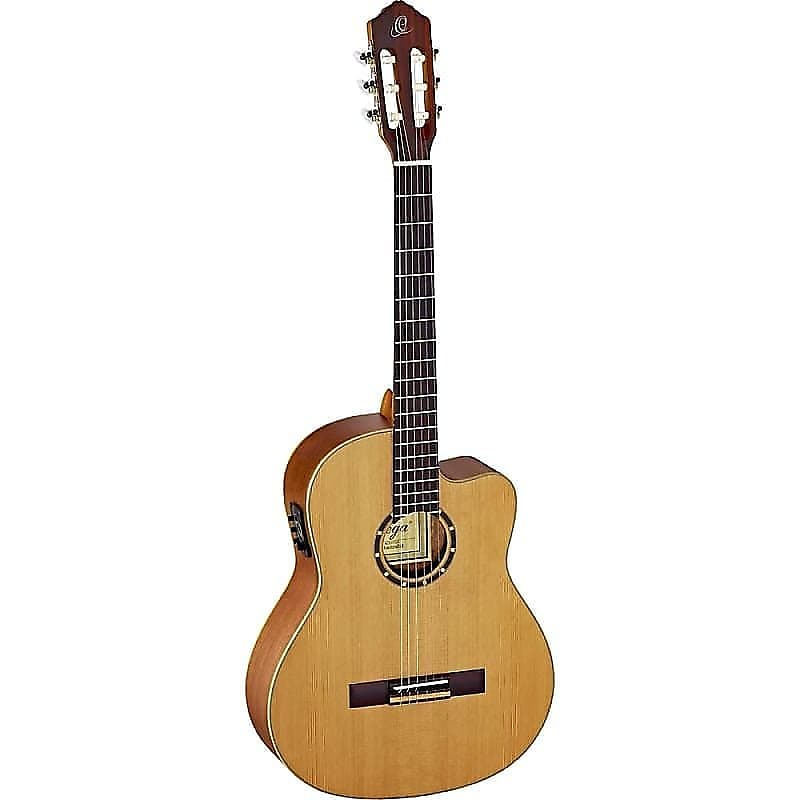 

Акустическая гитара Ortega Guitars RCE131SN Family Series Pro A/E Slim Neck Nylon String Guitar w/ Gig Bag & Video Link