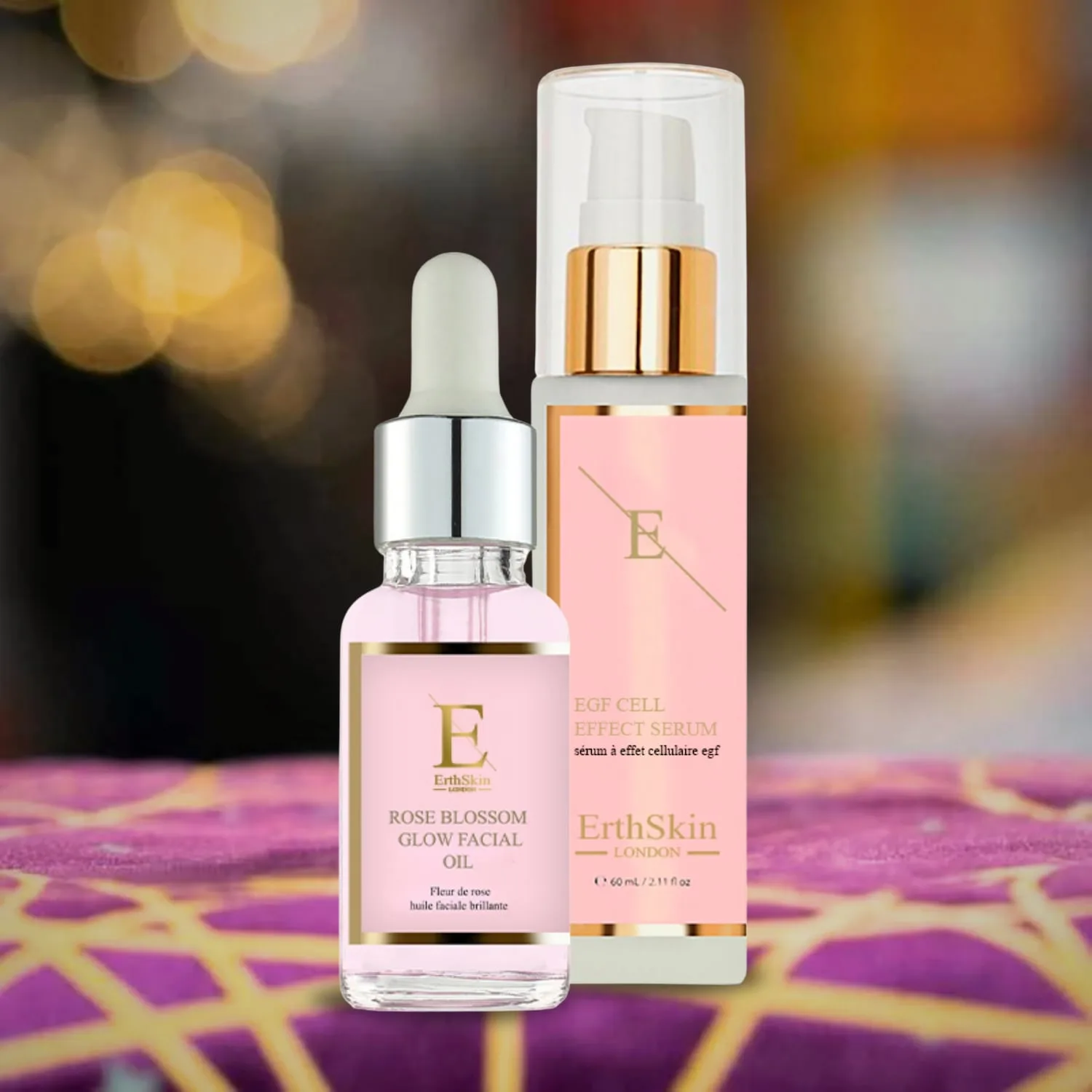 Набор ErthSkin London — Для ухода за лицом egf & rose radiance duo , 1 шт, 60 мл — фото 3