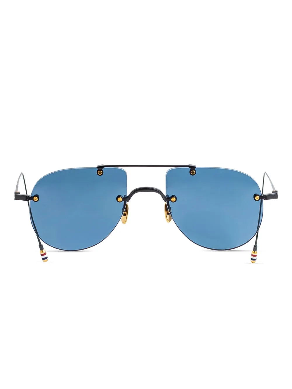 

Солнцезащитные очки-пилоты Thom Browne Eyewear, черный