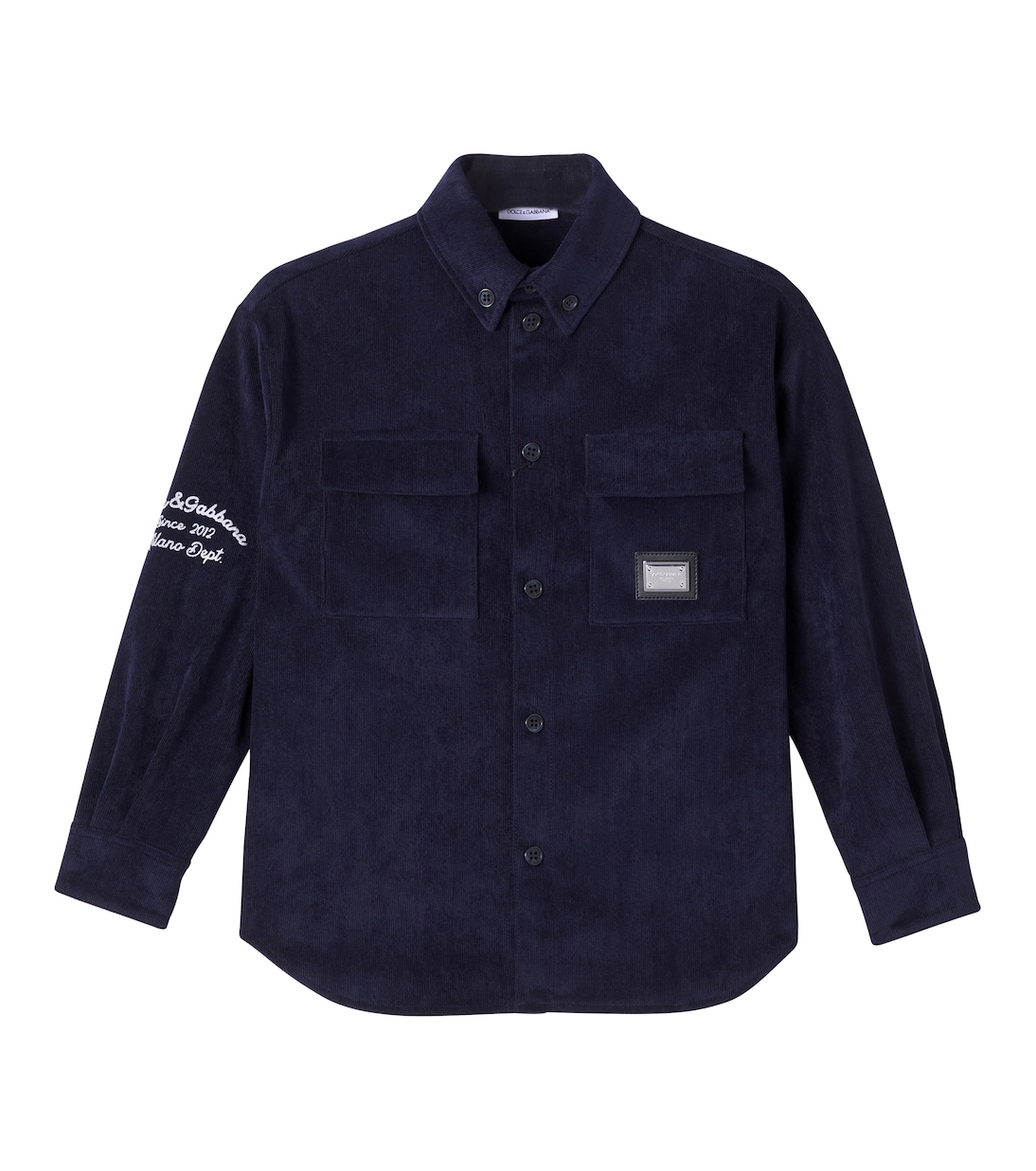 

Вельветовая куртка с логотипом Dolce&Gabbana Kids, Blu Scuro