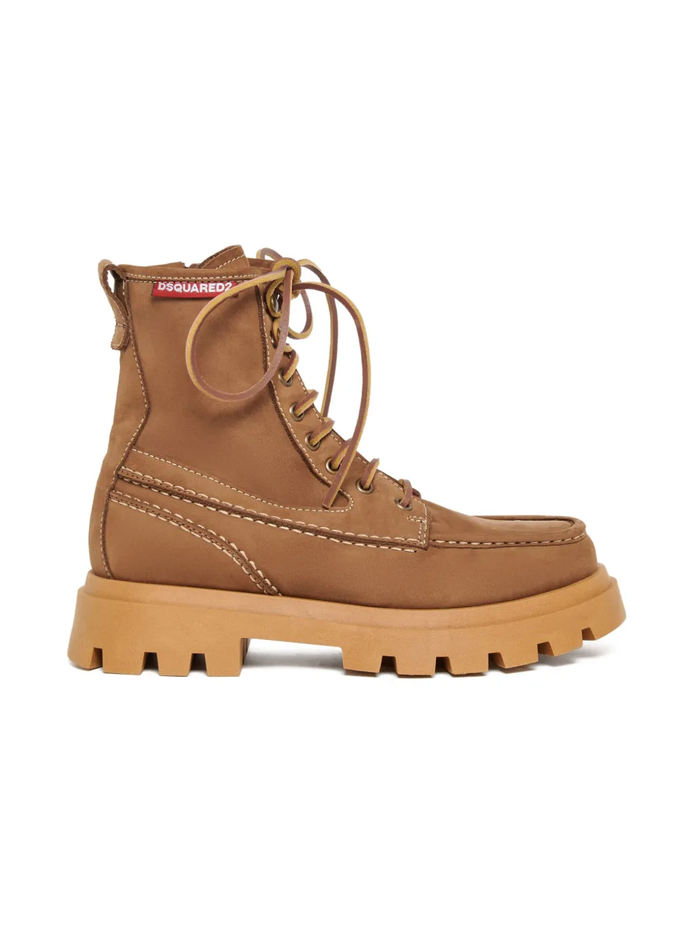 

Ботинки на толстой подошве со шнуровкой DSQUARED2 KIDS, коричневый