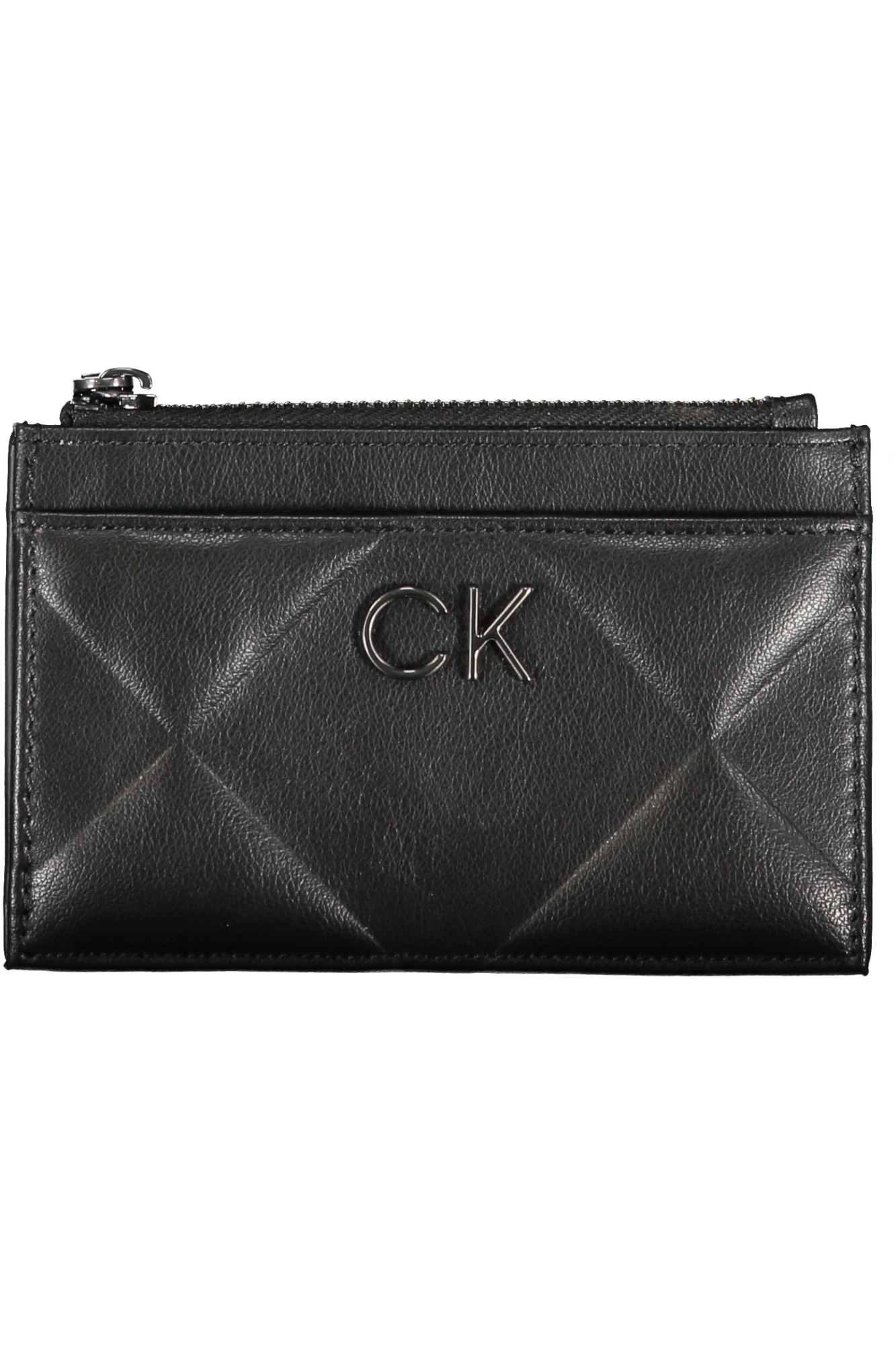 

Женский кошелек Calvin Klein на молнии с монограммой и тиснением, черный