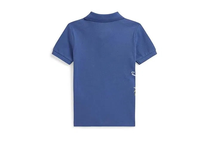 Детское поло Polo Ralph Lauren Kids Embroidered Cotton Mesh, Bai Blue — фото 2