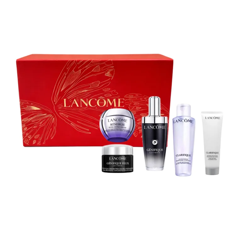 LANCOME Набор All Star Skincare Set Box, сыворотки Ultra Repair в маленькой черной бутылочке, увлажняющие и успокаивающие, Ultra-Slim Black Bottle Serums 50ml Box 5