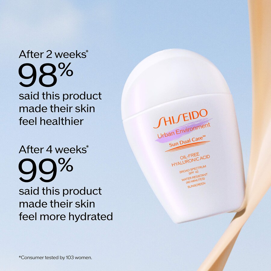 Солнцезащитный крем для лица Urban Environment Oil-Free SPF 42 с гиалуроновой кислотой Shiseido, 1 oz/30 mL — фото 3