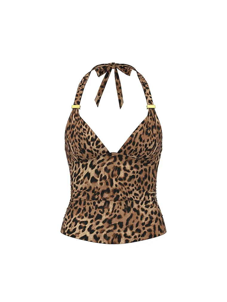 Идеально разглаживающий бюстгальтер-танкини с эффектом пуш-ап Victoria'S Secret Swim, Leopard — фото 3