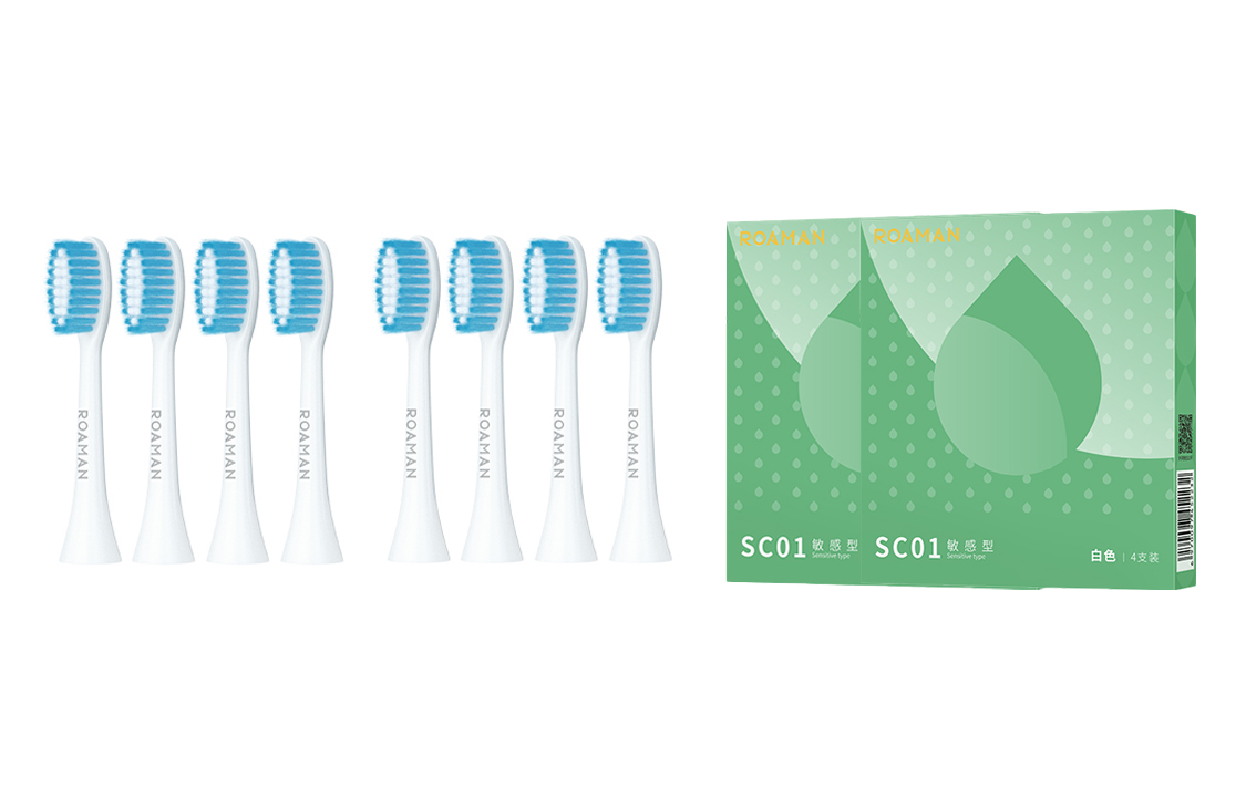

Сменные насадки для зубной щетки ROAMAN, SC01 Sensitive белый 8 pcs