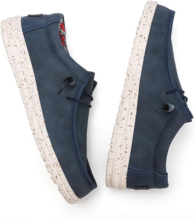 

Мужские модные слипоны-лоферы - удобные и повседневные кроссовки, синие с белой подошвой, с цветочной подкладкой, для носки на открытом воздухе в любое время года Hhhchpm