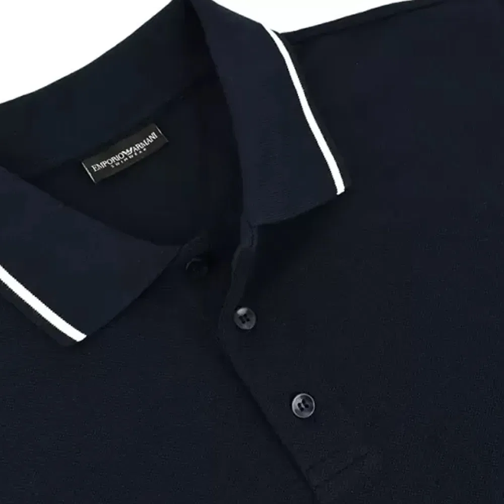 Поло мужское SS26 EMPORIO ARMANI, Blue — фото 4