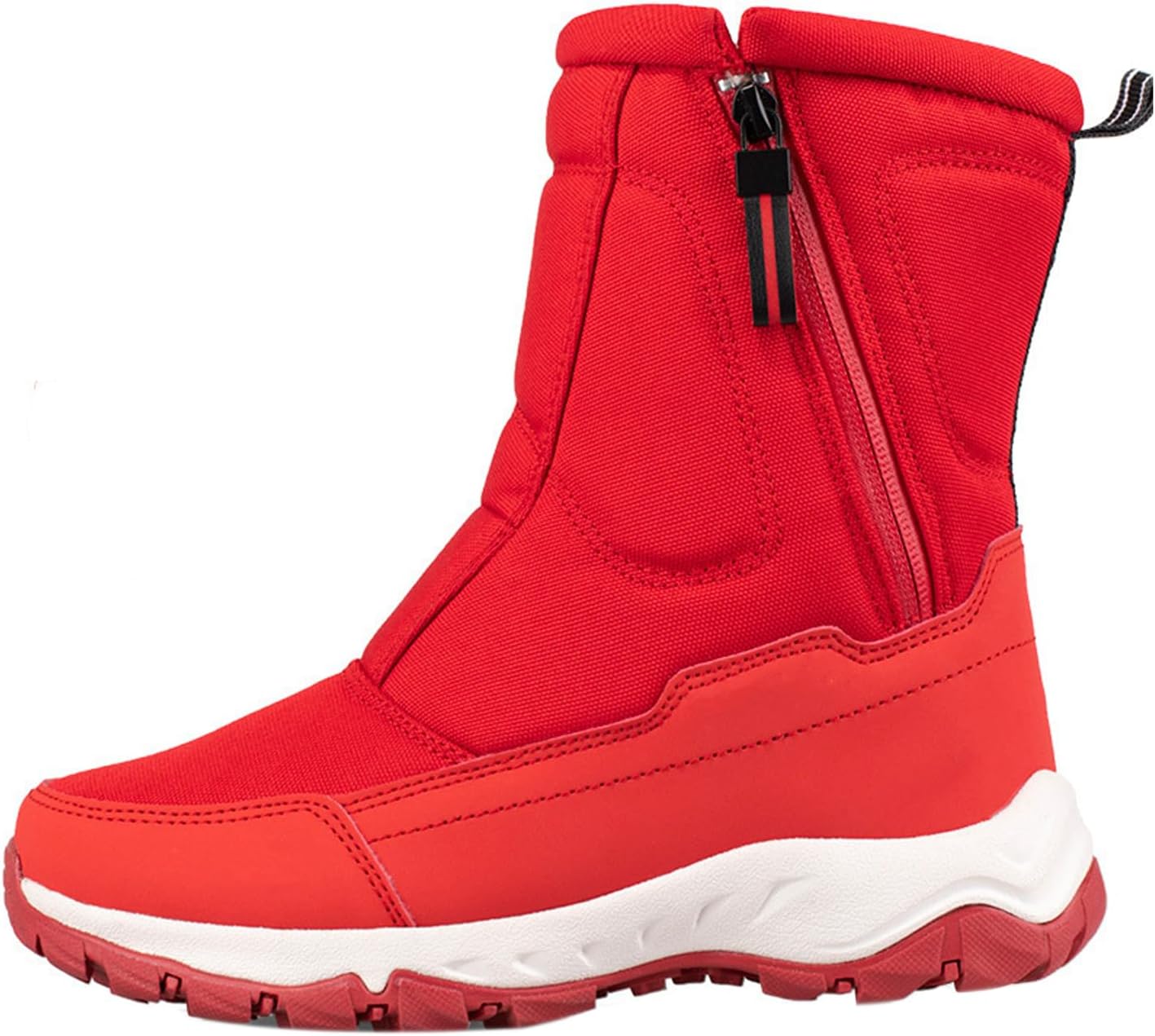 

Зимние ботинки 2026 года, водонепроницаемые, с комфортной утепленной подошвой, высокие, прочные, противоскользящие, легкие, с меховой подкладкой, кроссовки с боковой молнией, ботильоны для верховой езды Generic, красный