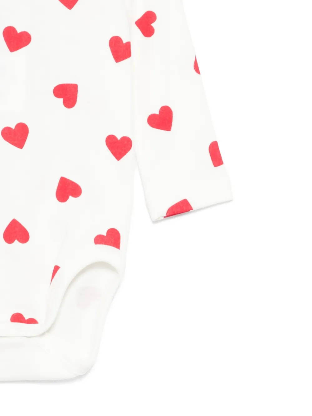 Комплект боди с принтом в виде сердечек Petit Bateau, белый — фото 3