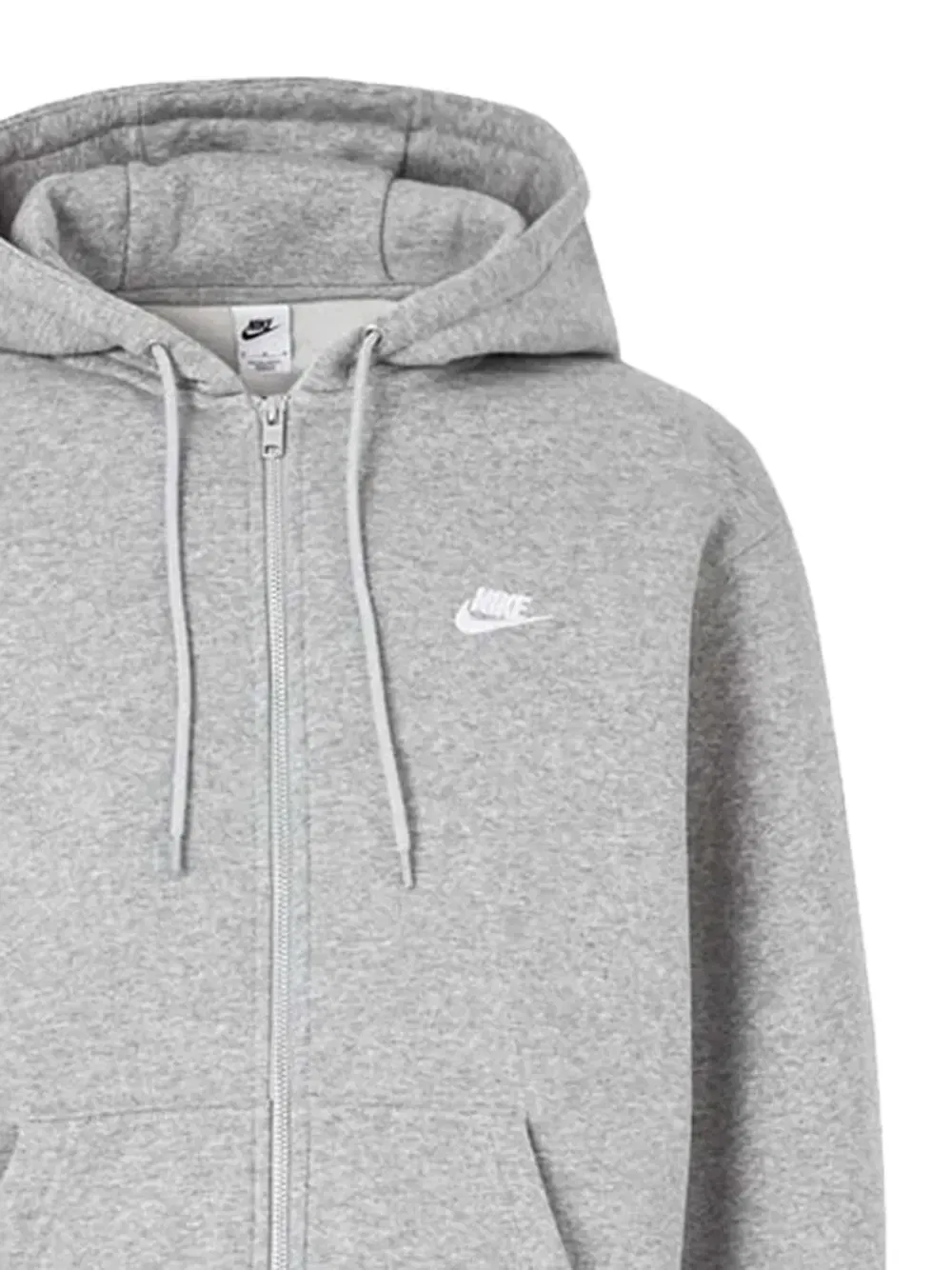 Толстовка с вышитым логотипом и застежкой-молнией Nike, серый — фото 2